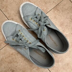 Women’s sneakers light blue superga brand size 10 used as shown